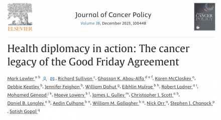 CV6 CEO Co-authors Study on Cancer Care in Ireland